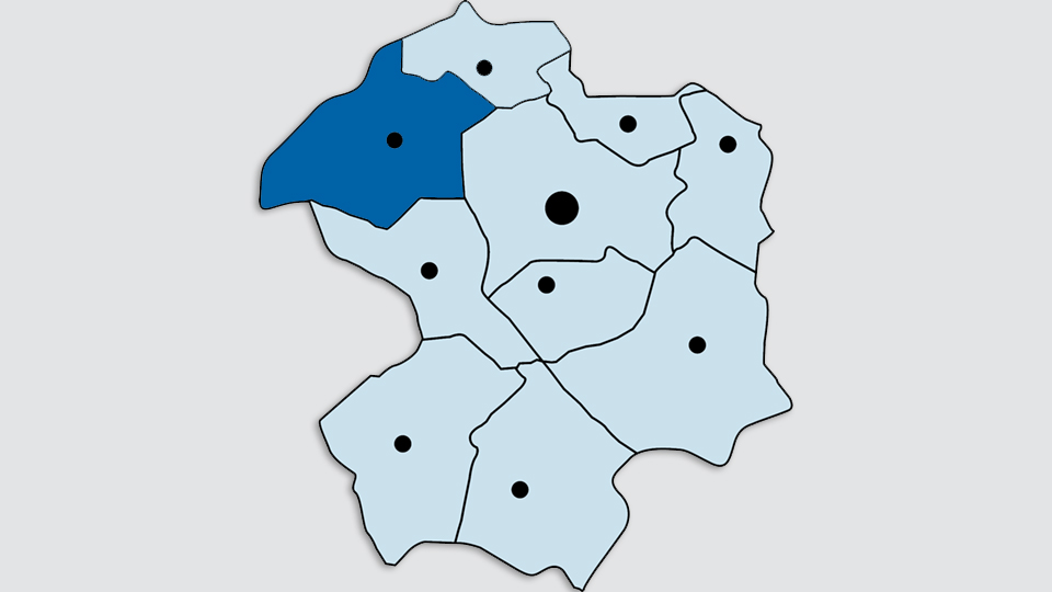 Kreiskarte - Stadt Delbrück