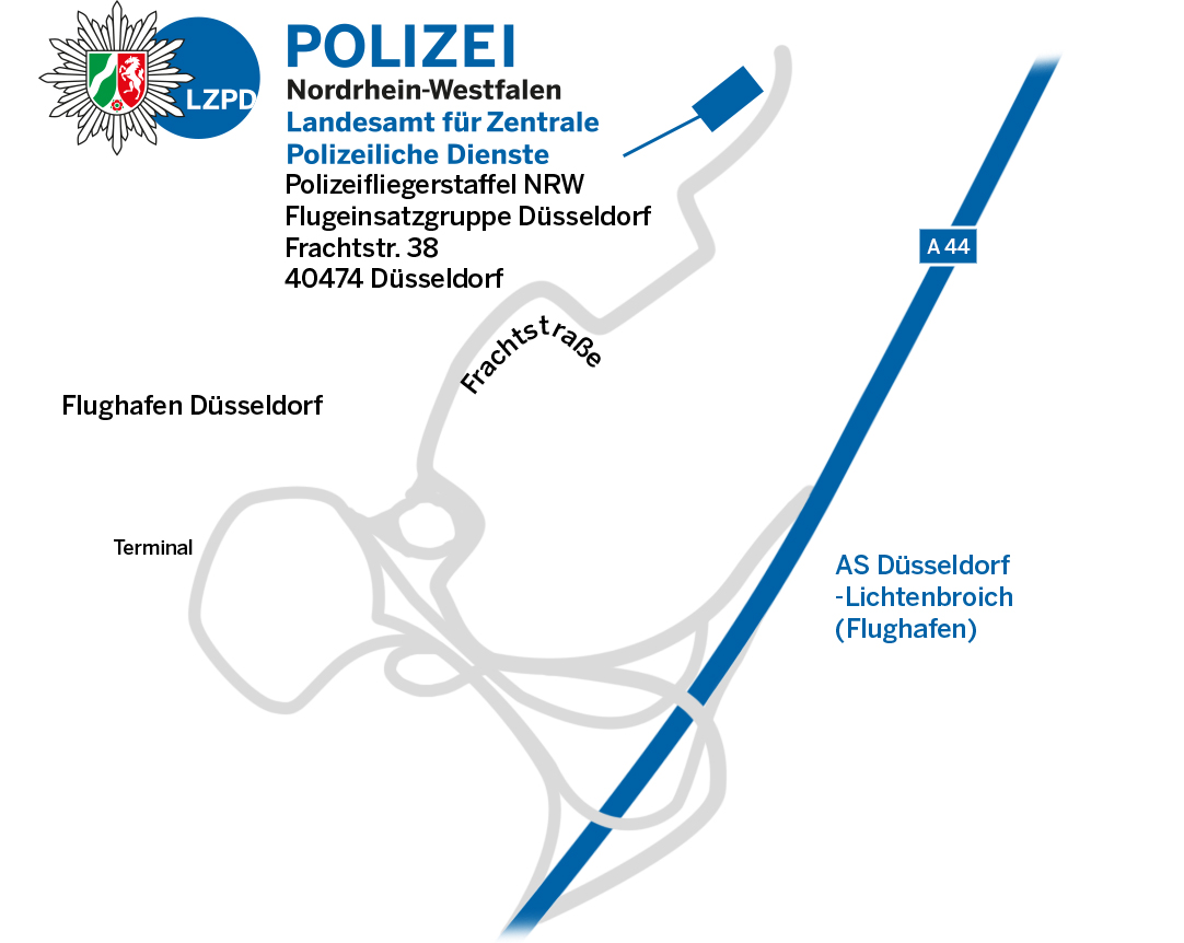 LZPD NRW Anfahrt Niederlassung Düsseldorf