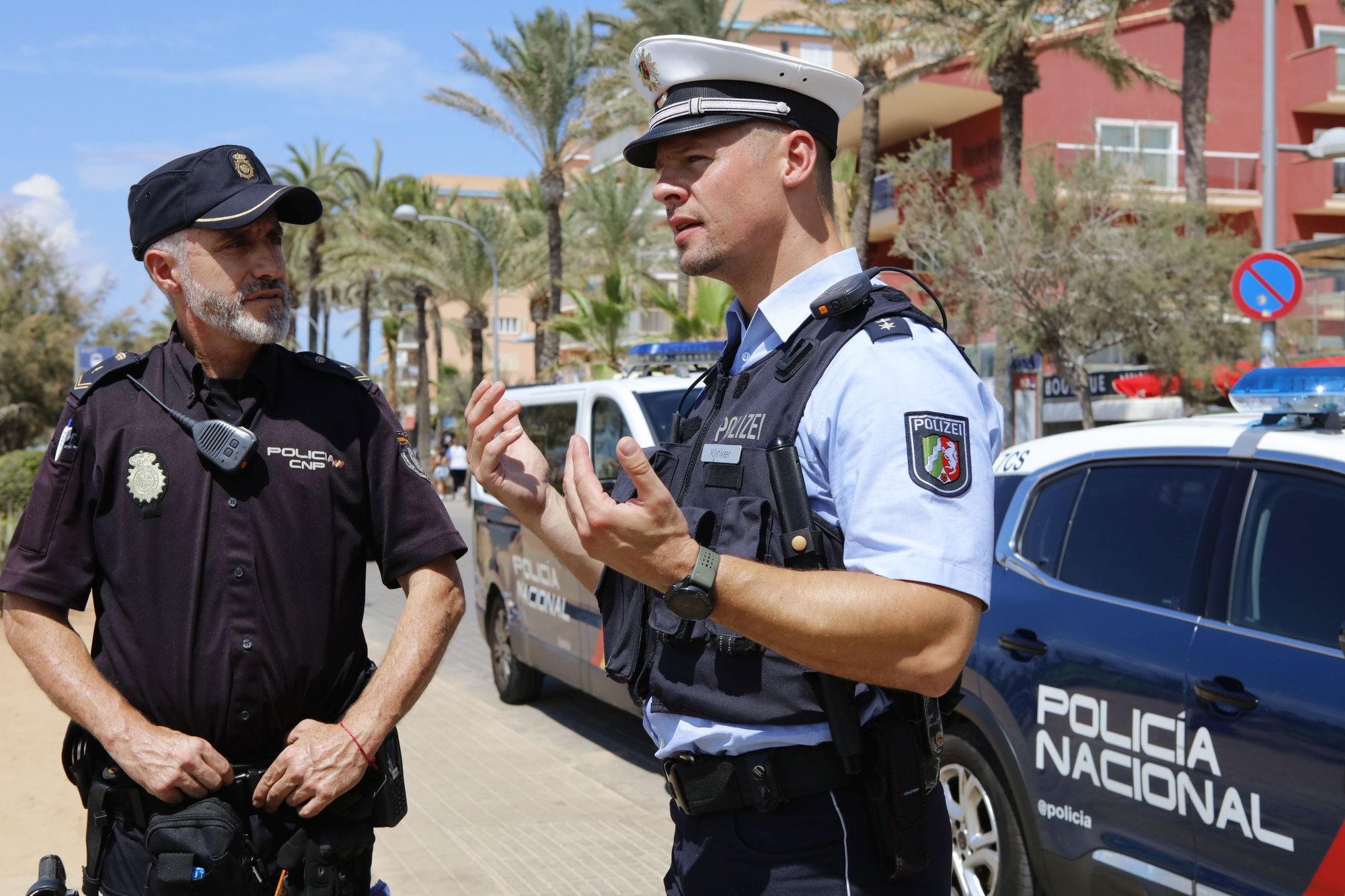 Sebastian Klinker bei der Policía Nacional in Palma de Mallorca