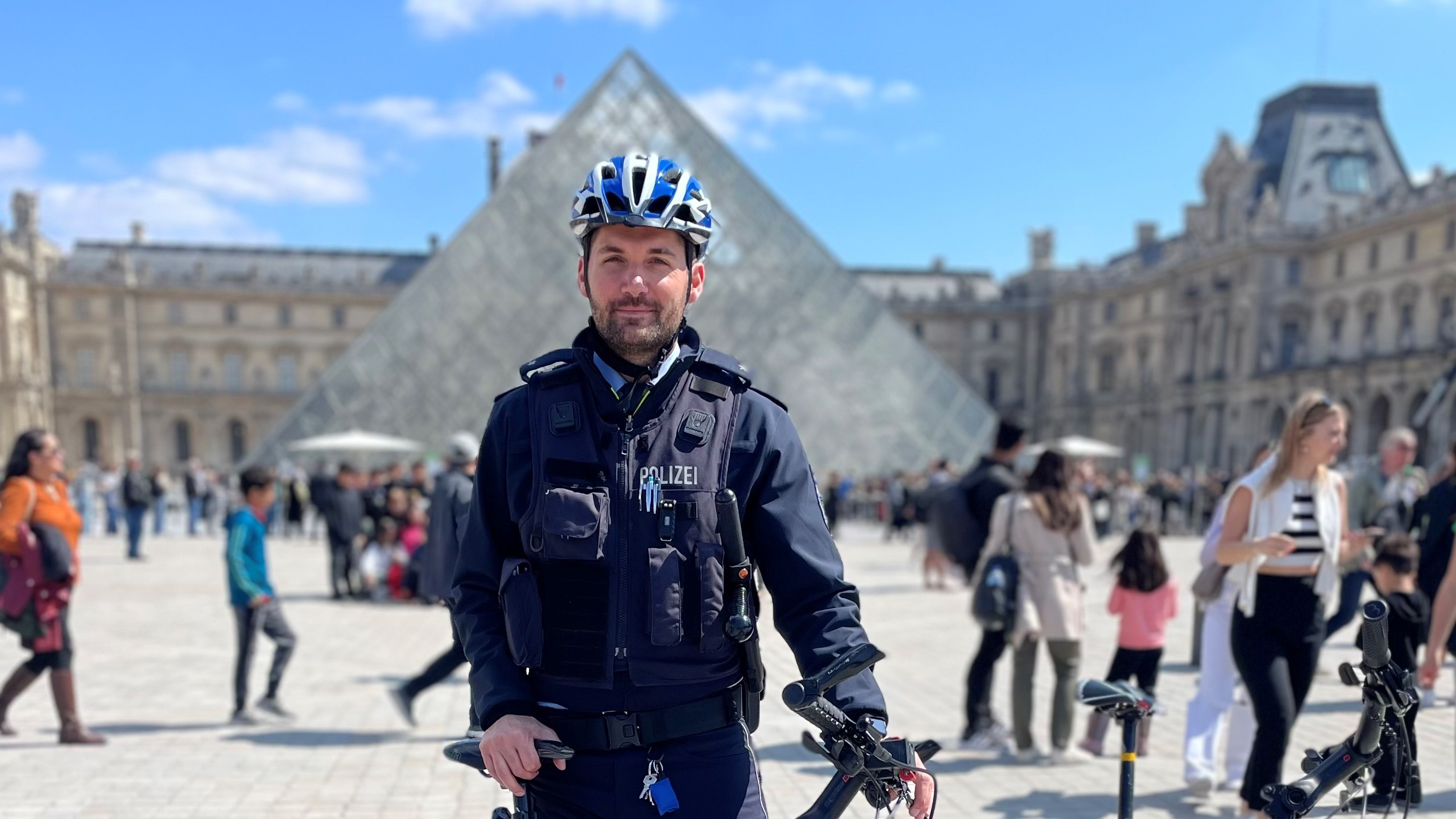 Bike patrol at the Louvre