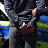 Symbolbild Festnahme am Polizeiauto
