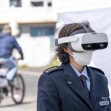 Presentation of virtual reality glasses for traffic prevention
