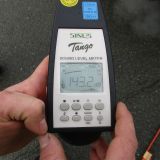 Tuning - Sound level meter in use