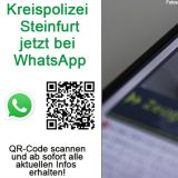 Advertising for the WhatsApp channel of the Steinfurt district police