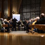 Das Landespolizeiorchester NRW und Besucher beim Adventskonzert 2023 in Hörstel 