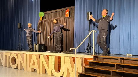 The team of the police puppet theater