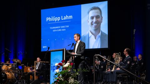 Philipp Lahm am Rednerpult