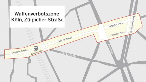 Waffenverbotszone Zülpicher Straße