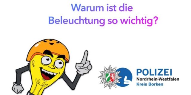Maskottchen Helmut fragt, warum ist die Beleuchtung so wichtig? 