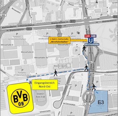 Anreise BVB-Mailand