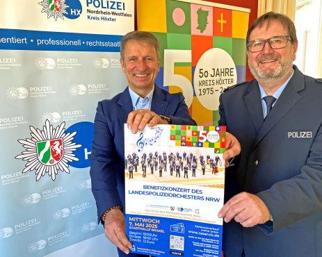 Landrat Michael Stickeln und Polizeidirektor Christian Brenski laden ein. 