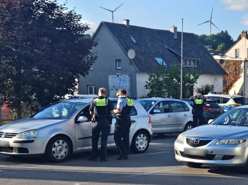 Kontrollstelle der Polizei