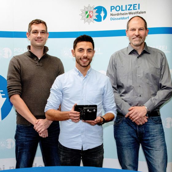 Die Tüftler: Entwickler und Erfinder der neuen Infrarotkamera: Oliver Schnitzke, Maikel Stiefel und Andreas Nick (von links)